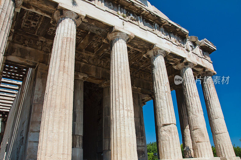 赫菲斯托斯神庙位于古阿格拉。希腊雅典。