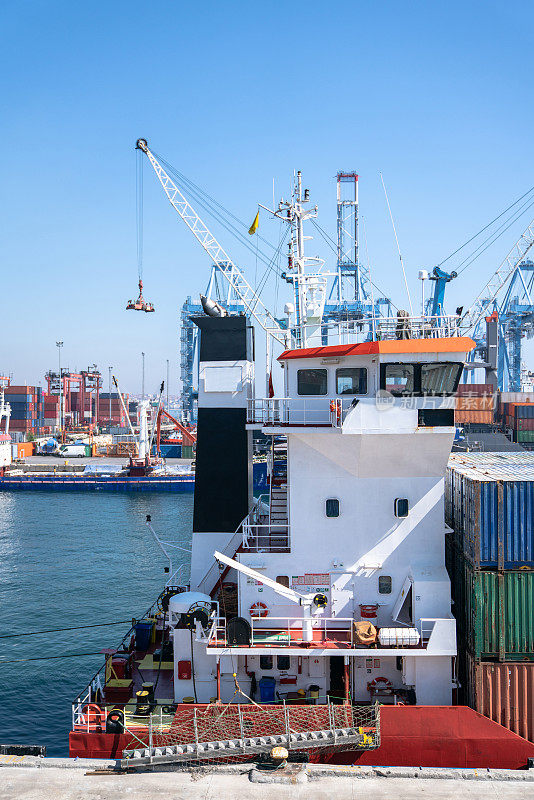物流和运输集装箱货船，物流起重机桥船厂工作，具有进出口和行业运输背景
