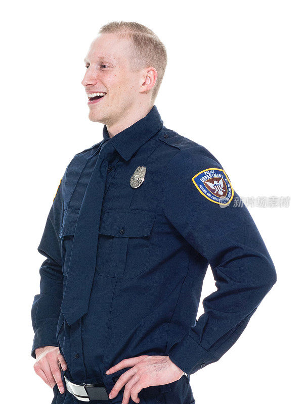 英俊的男警察