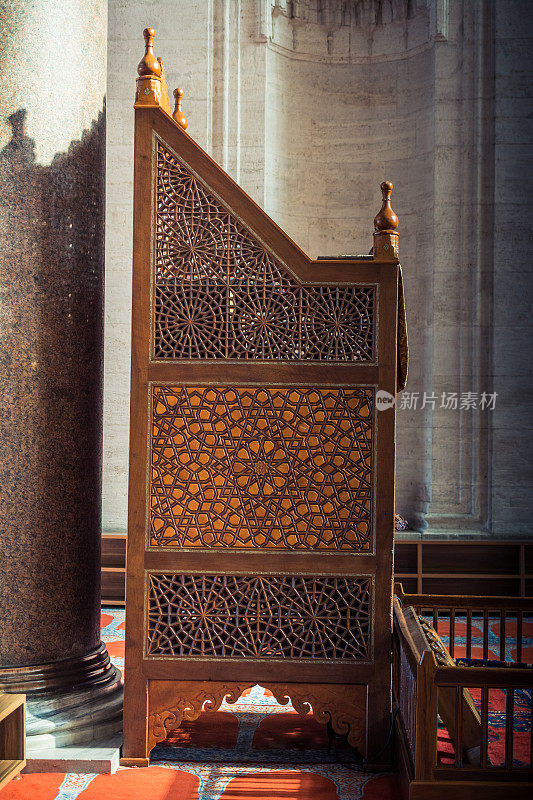 奥斯曼时代木制的minbar讲道坛