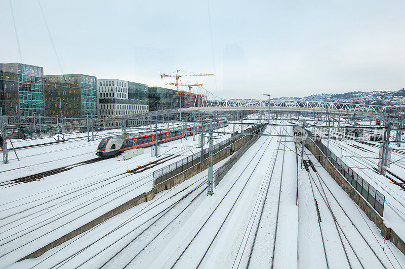 奥斯陆火车站的景色
