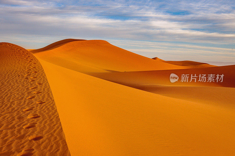 美丽的沙丘靠近米哈米德，扎戈拉，摩洛哥，北非