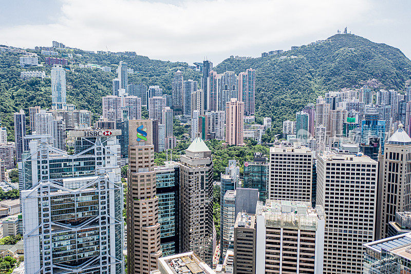 香港城市无人机视图