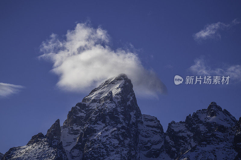 大提顿国家公园的山峰