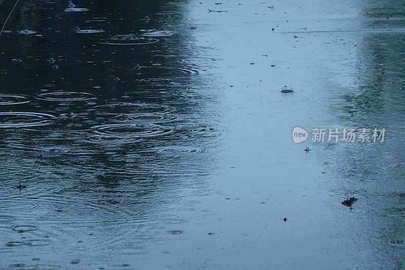 水坑与雨滴