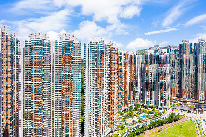 香港住宅楼宇鸟瞰图