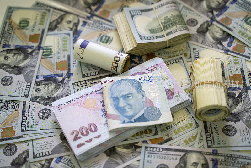 美元和土耳其里拉