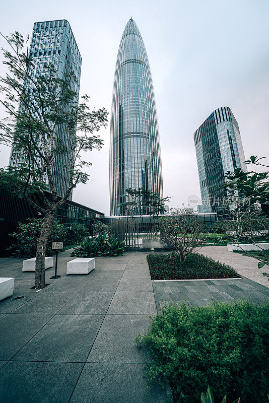 中国深圳的商务区建筑