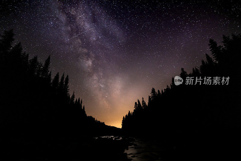 夜空和银河自然全景