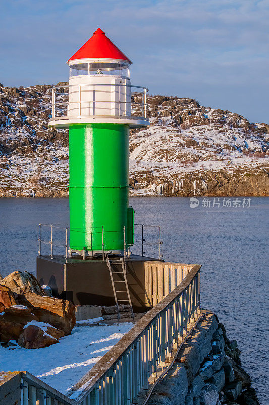 挪威Bodo港的灯塔