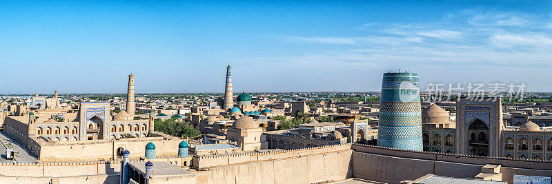 乌兹别克斯坦希瓦市中心全景图