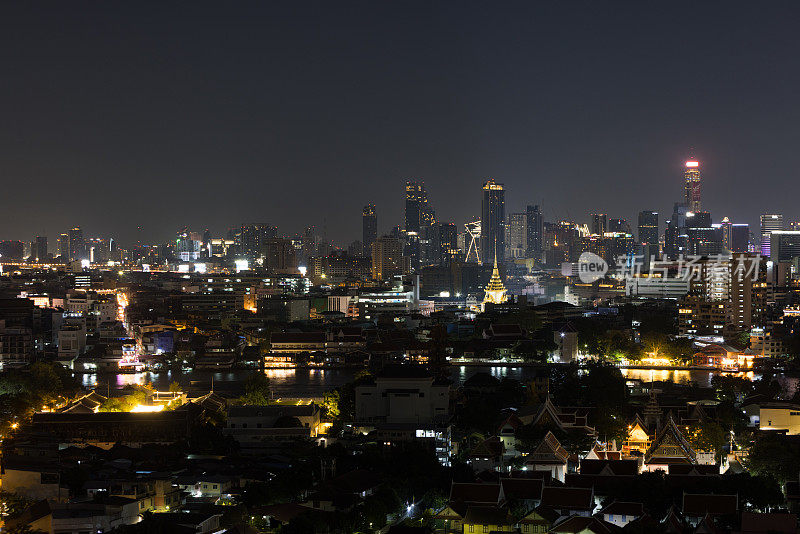 泰国曼谷的夜景