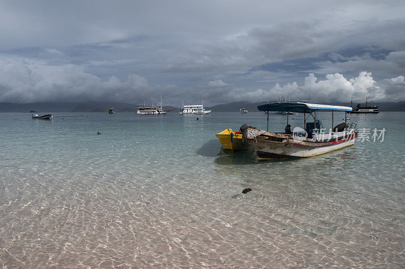 帕达尔岛的粉红色海滩，科莫多岛，纳闽巴霍岛，弗洛雷斯，印度尼西亚
