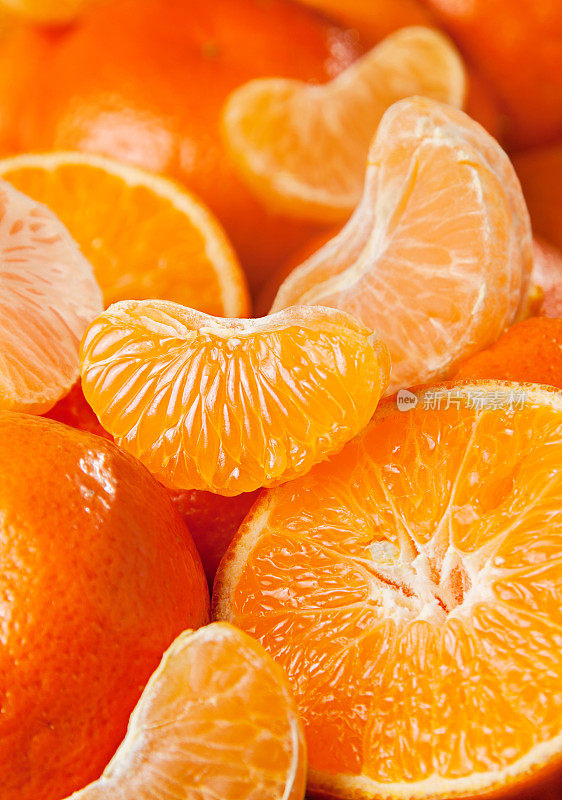橘子果垂直背景
