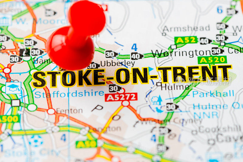 英国首都城市地图系列:斯托克-特伦特