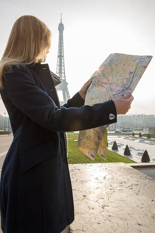 旅游在Paris-Map