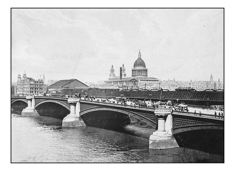 古董伦敦的照片:黑衣修士桥