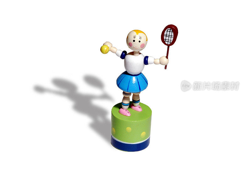 木制网球木偶