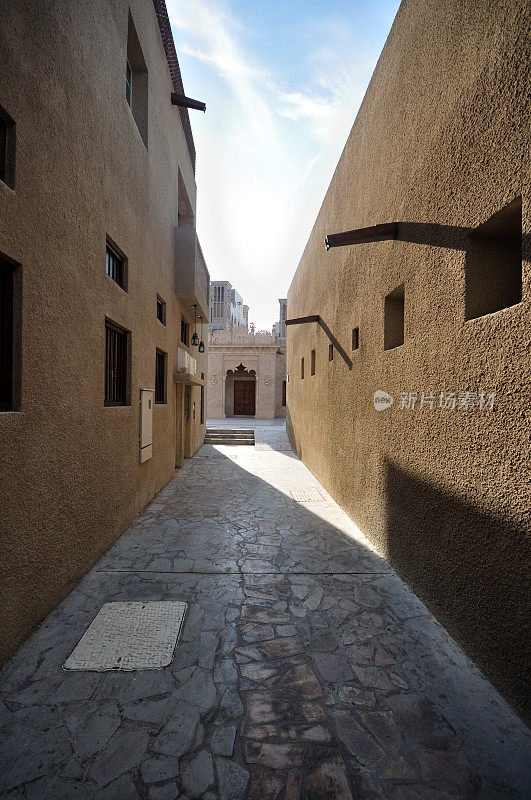 迪拜旧Bastakiya街区的街道