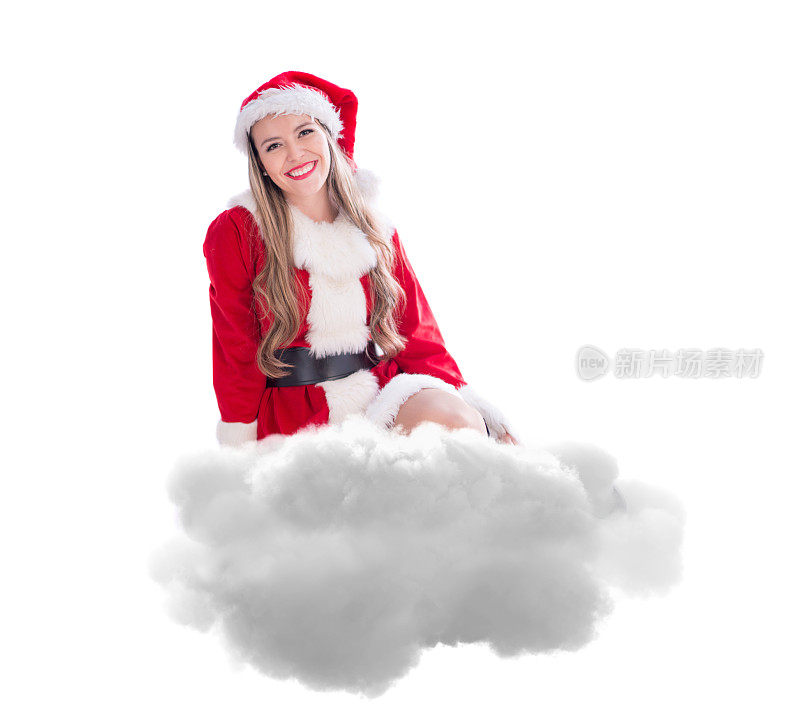 云中女圣诞老人