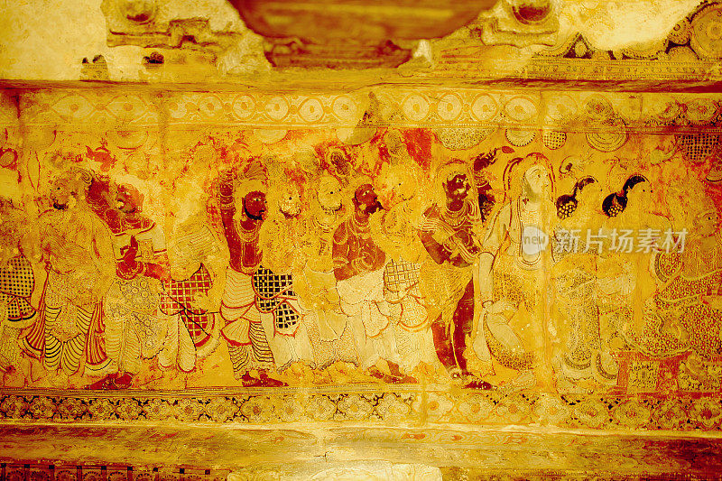 Lepakshi寺的古代绘画