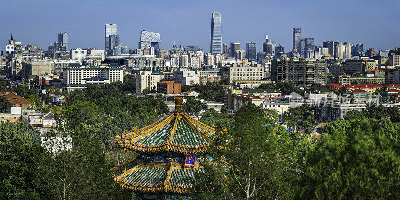 北京天际线城市景观全景摩天大楼地标古塔中国