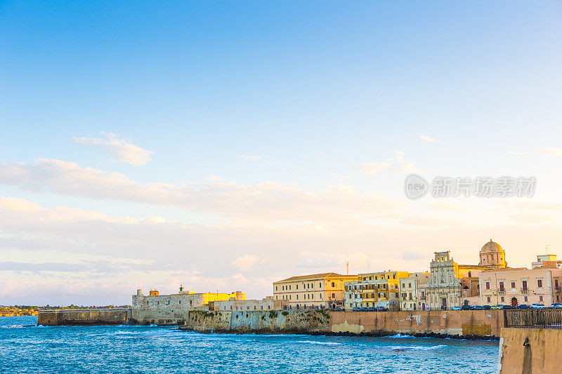 美丽的海景。迷人的海景。西西里。意大利。