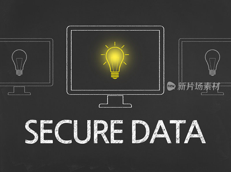 安全数据-商业黑板背景