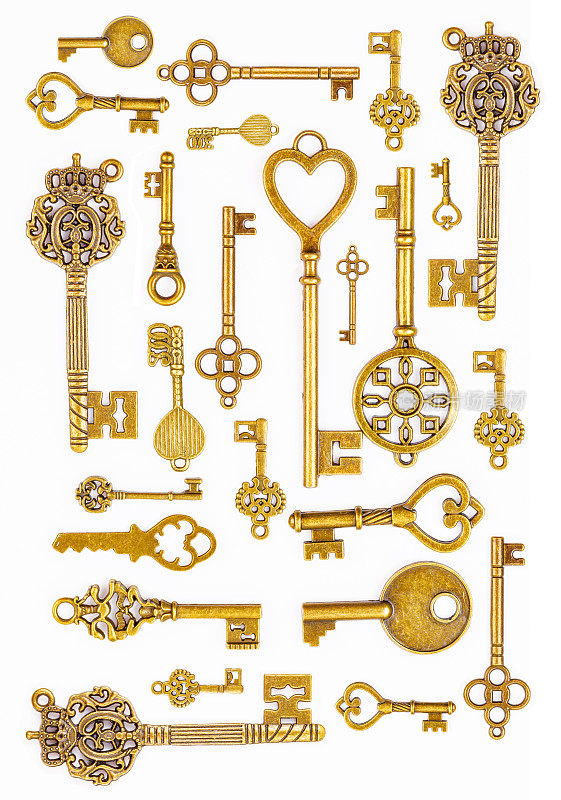 装饰中世纪古董钥匙