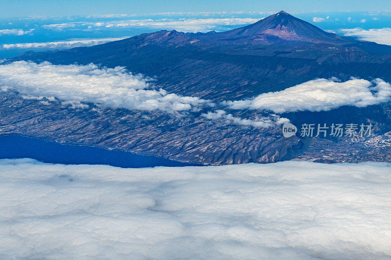 特内里费岛和泰德火山鸟瞰图，西班牙