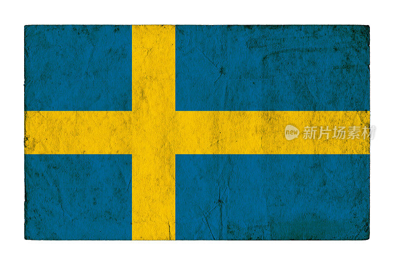瑞典垃圾旗背景孤立