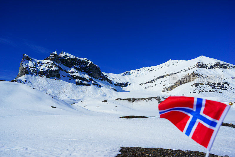 斯瓦尔巴特群岛的挪威国旗
