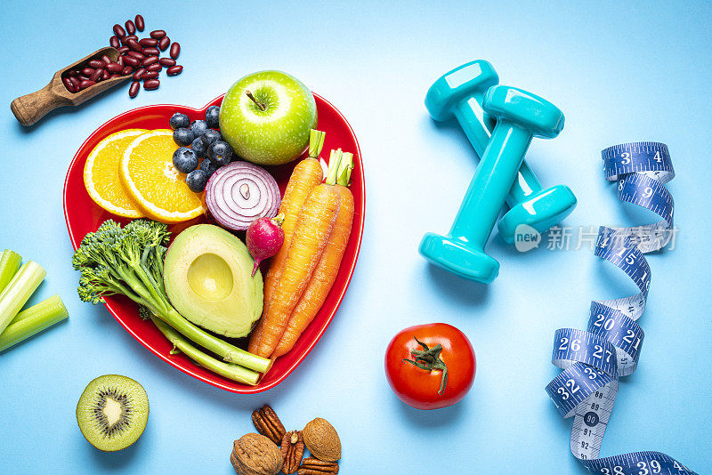 健康饮食，锻炼，控制体重和血压