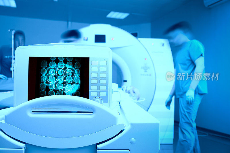 病人大脑的核磁共振扫描