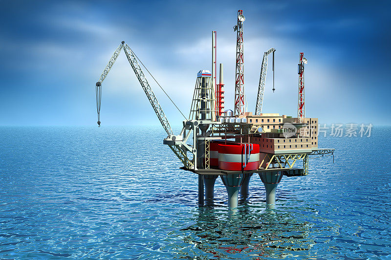 钻井平台:海洋石油钻井平台结构。