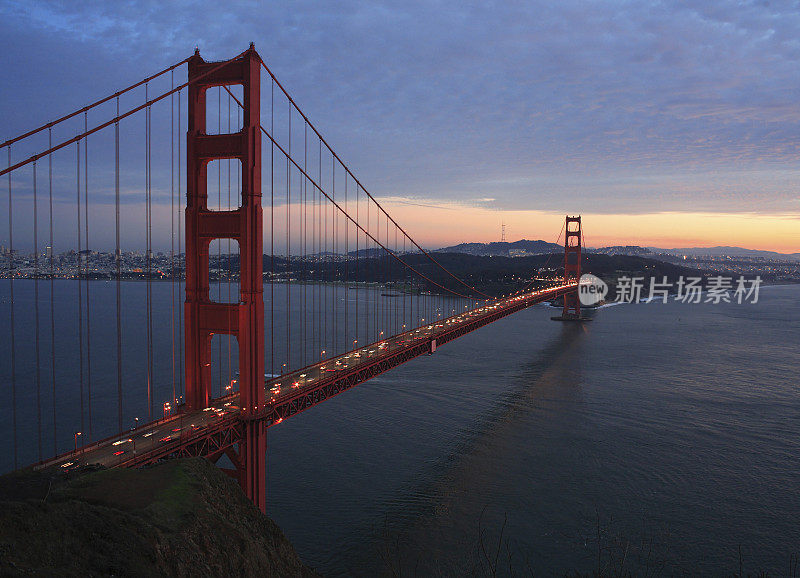 美丽的旧金山日落