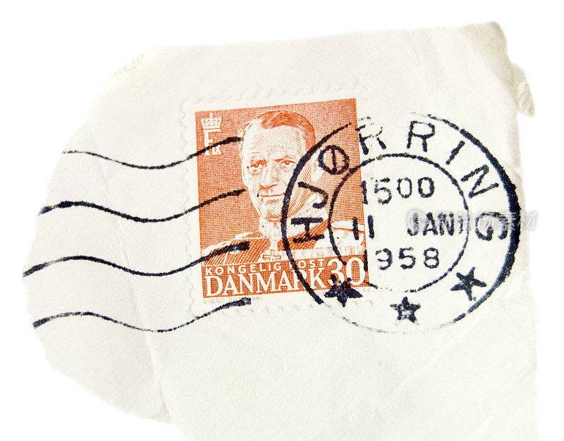 丹麦的老式邮票