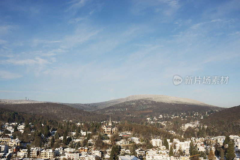 冬季景观，Koenigstein，法兰克福，陶努斯，德国