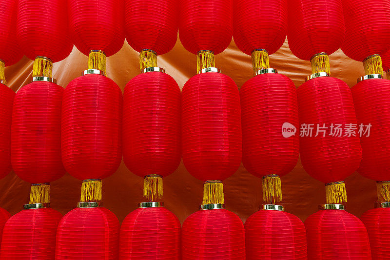 美丽的中国灯笼在广州，广东，中国东南部。