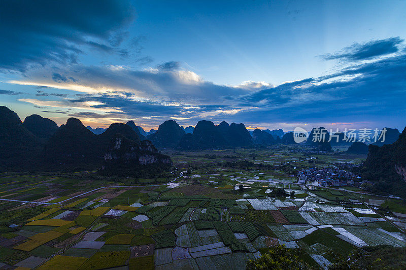 桂林的天际线和风景