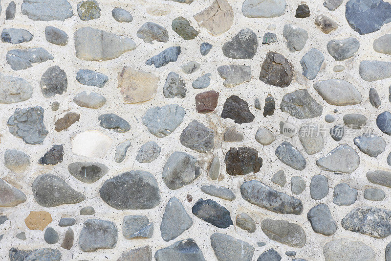 村庄的鹅卵石墙背景塞浦路斯
