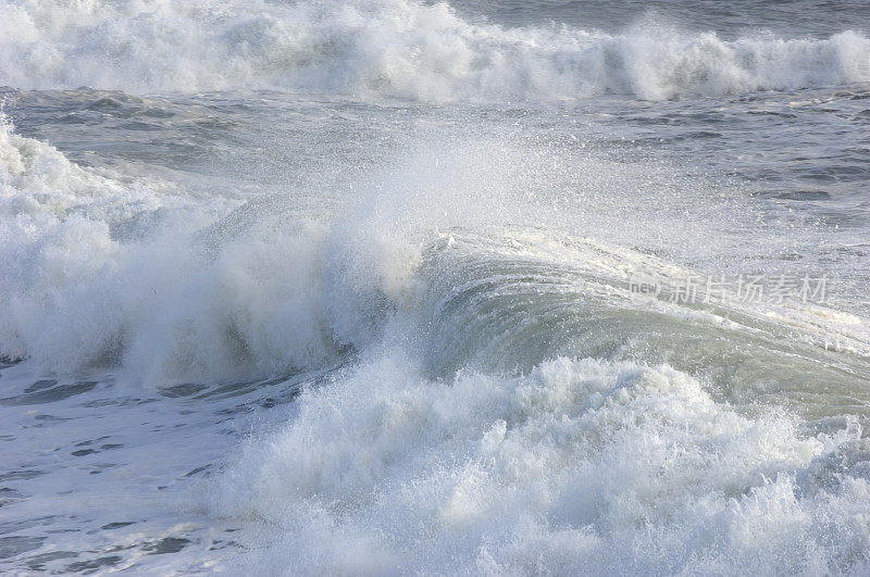 太平洋风暴过后的强烈海浪