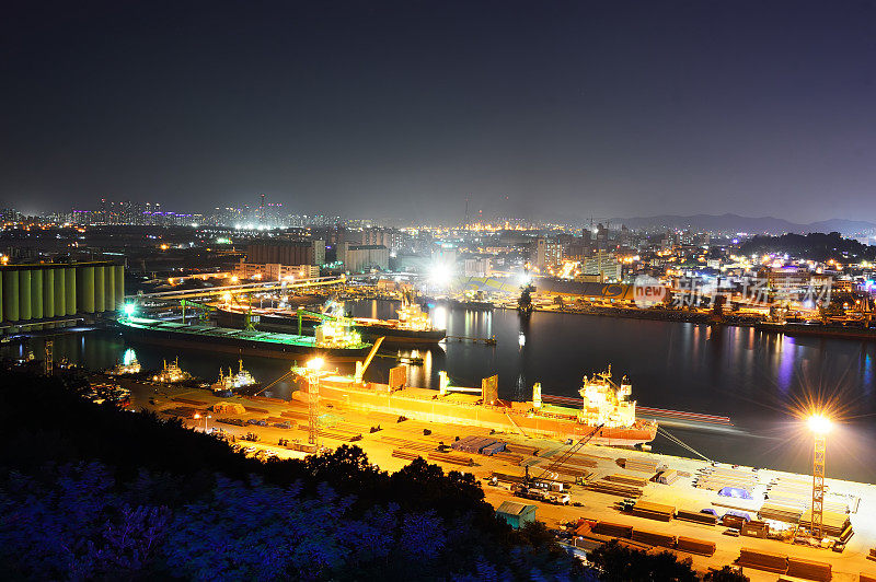 韩国仁川的夜景