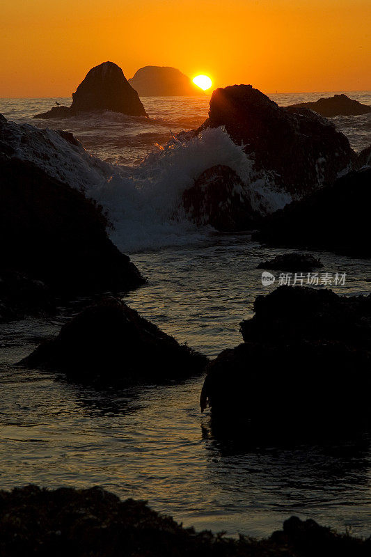 贝克海滩日落