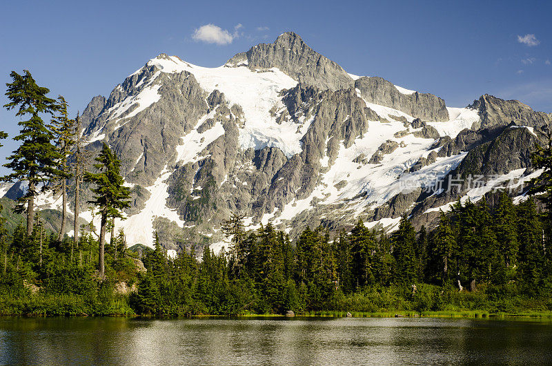 舒克山，画湖