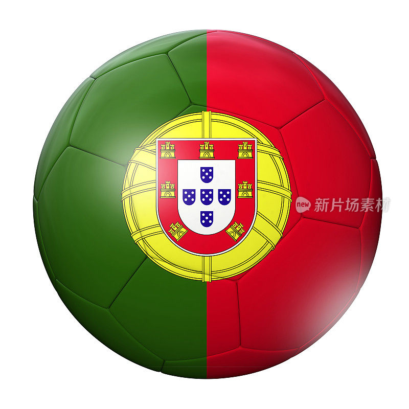 葡萄牙国旗足球足球