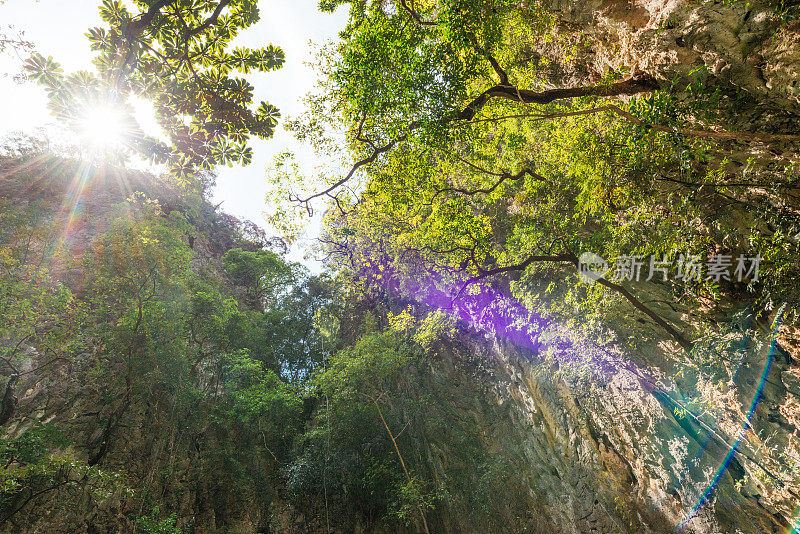 崎岖的喀斯特山区热带香港群岛泰国