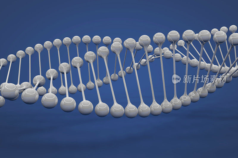 DNA分子，3D渲染