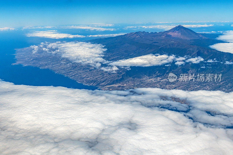 特内里费岛和泰德火山鸟瞰图，西班牙