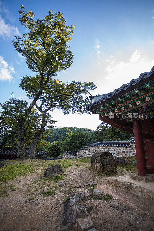 韩国传统公园和亭子